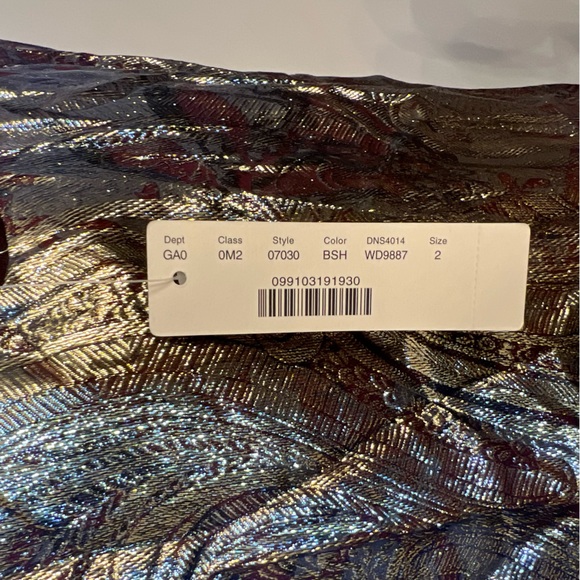 J. Crew Cate Cami Gold Top Tank Metallic paisley, NWT, Size 2 - Picture 5 of 9